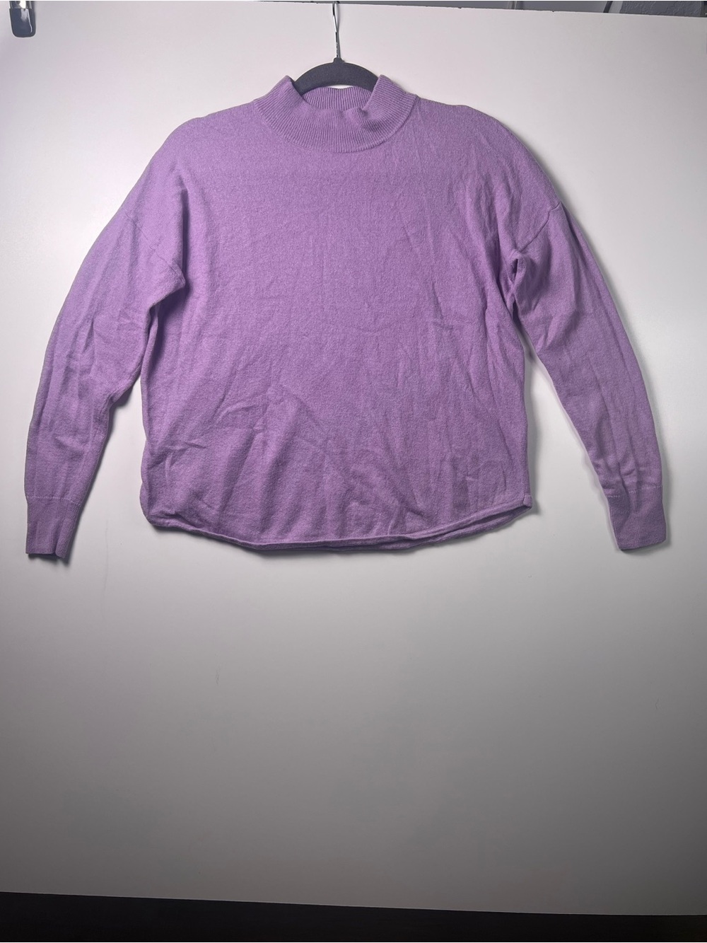 Madewell Ashbury Mockneck Sweater Size Small Lavender Lilac Purple Wool Blend